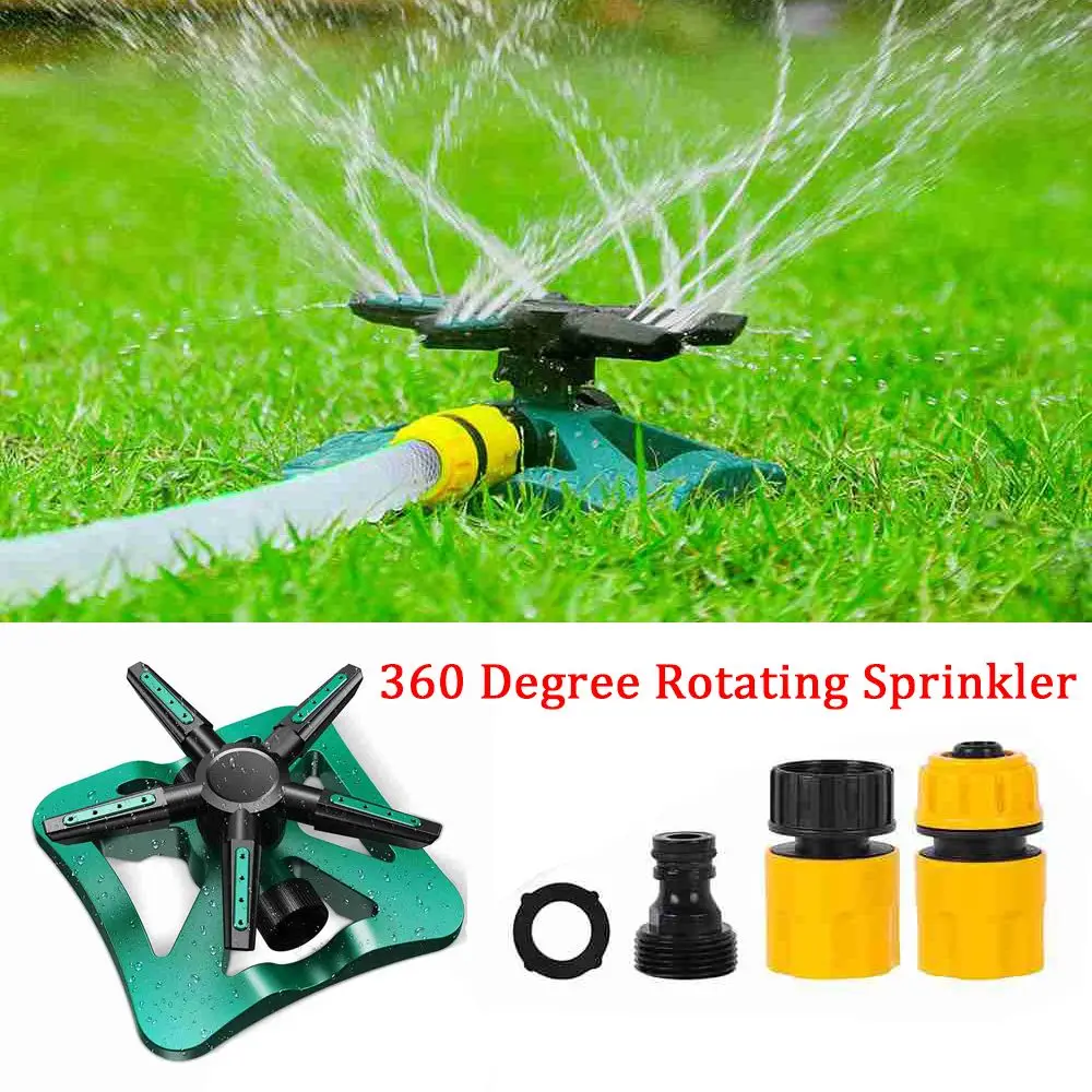 

360 Degree Rotating Garden Lawn Sprinkler Automatic Updated Yard Sprinkler System Large Area Coverage Water Irrigation Sprayer