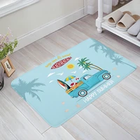 surf beach truck palm trees home entrance doormat kitchen bathroom floor anti slip floor mat living room bedroom decor mat