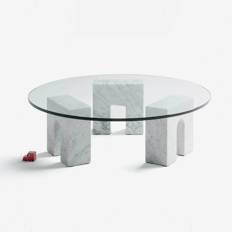 Современный простой и роскошный дизайнерский стеклянный чайный столик в