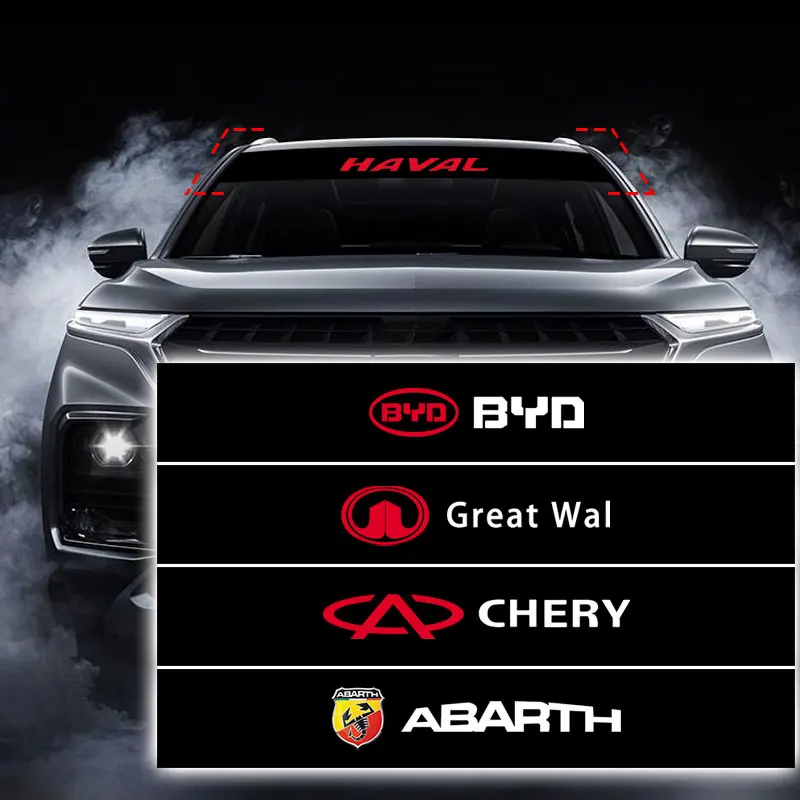 

1pcs Car Logo Front Rear Window Waterproof Sunshade Windshield Decal for Abbas Abarth Punto 124/125/500 Stilo Ducato Accessories