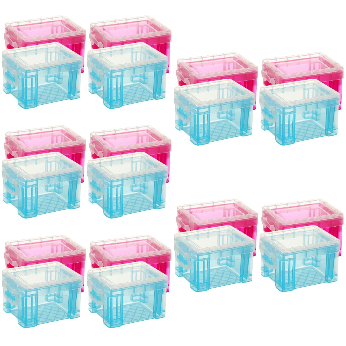 

20 Desktop Organizer Box Sundry Storage Case Handheld Storage Bin with Lid