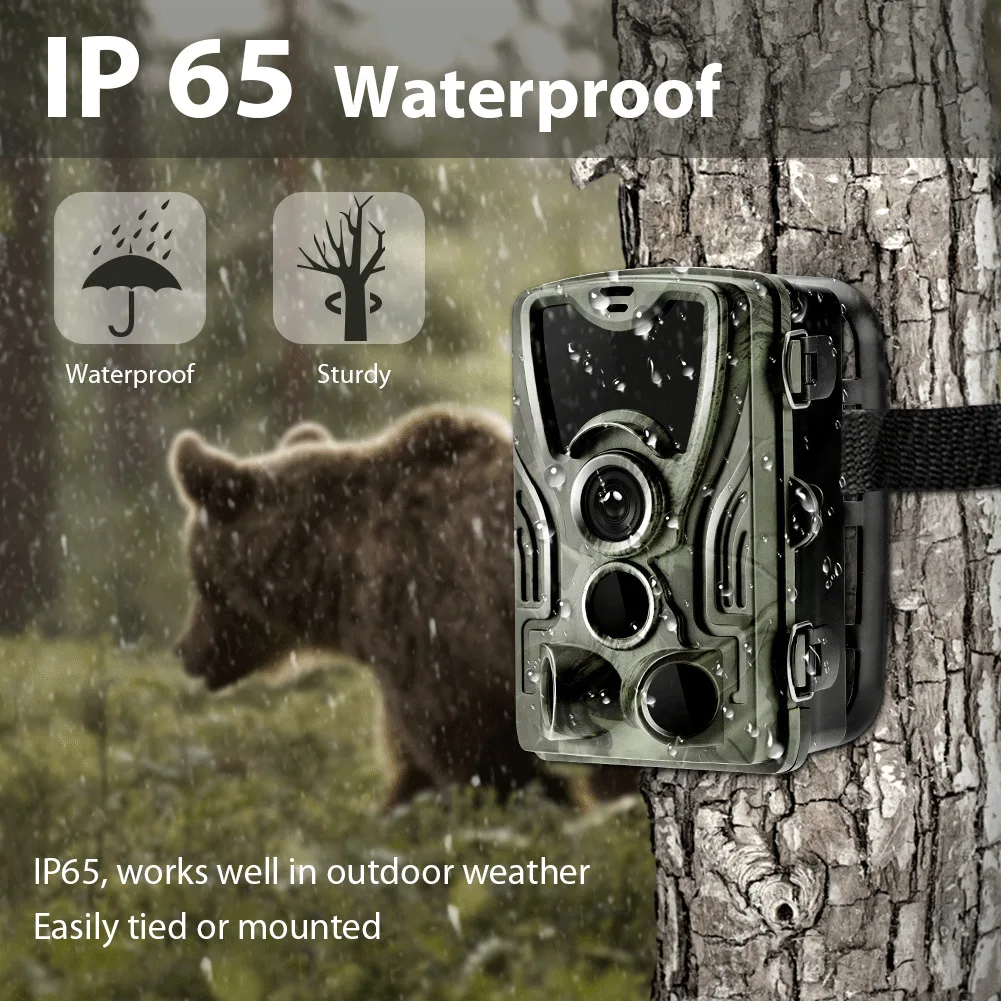 

24mp 1080p Outdoor Camera HC801A Wireless Waterproof 0.3 trigger Night Vision Photographic Cameras Photo Trap For Hunting