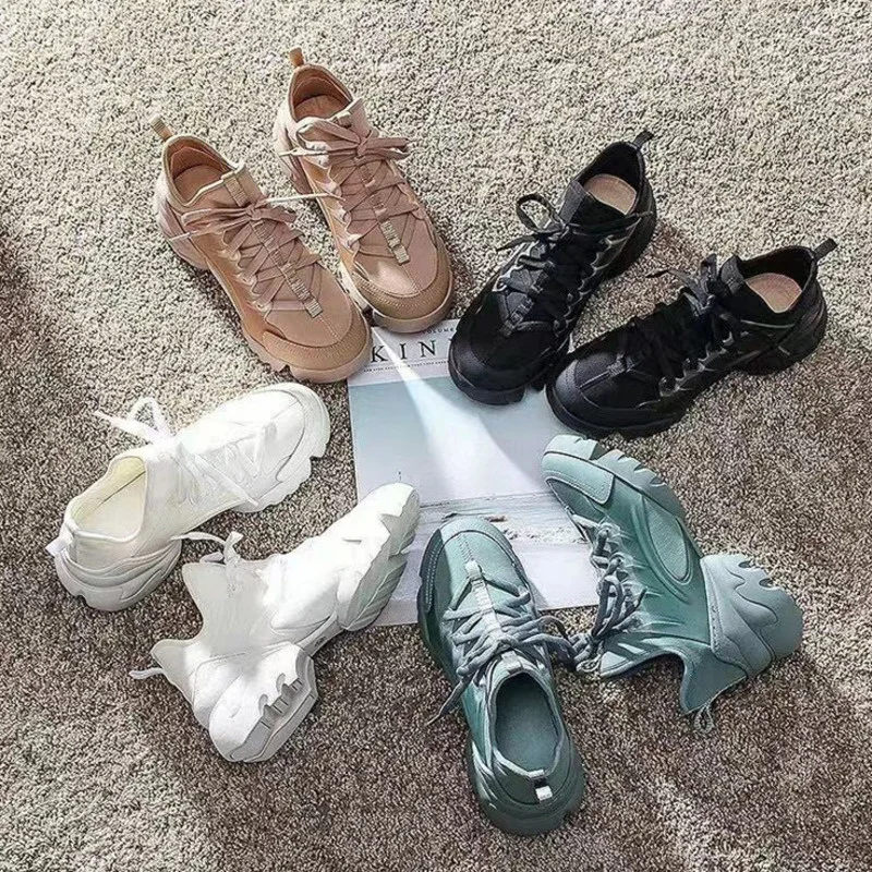 

Кроссовки женские на платформе, Повседневная дышащая спортивная обувь, Вулканизированная подошва, роскошный дизайн, лето-зима