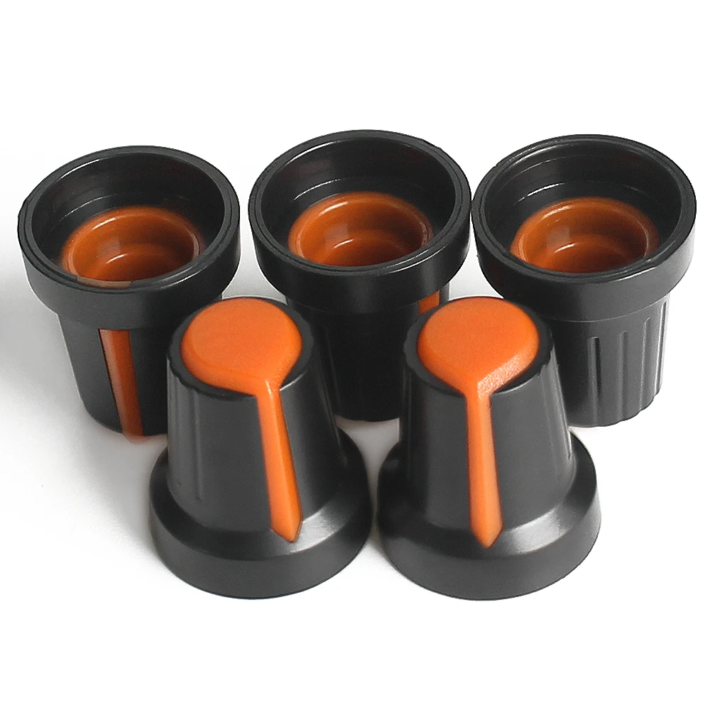 

10PCS WH148 AG2 Potentiometer Switch Knob Cap 15X17mm Orange Plastic Knobs Plum Handle Kit