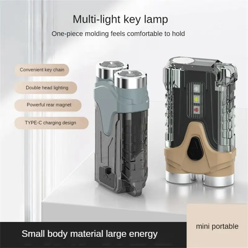 

Многофункциональный фонарик для повседневного использования, брелок для ключей, двойной телефон, USB-зарядка, Рабочая лампа, 6 режимов, освещение для кемпинга с открывалкой для бутылок
