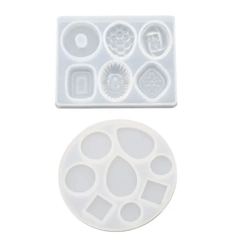 

UV Resin Crafts Making Mold DIY Crystal Epoxy Mold for DIY Handicrafts Candy Oval-shaped Patch Decoration Silicone Mold