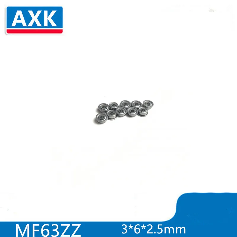 

Axk 50pcs Mf63zz 3x6x2.5 Mm Flange Bearing Deep Groove Ball Bearing High Quality Mf63z Mf63