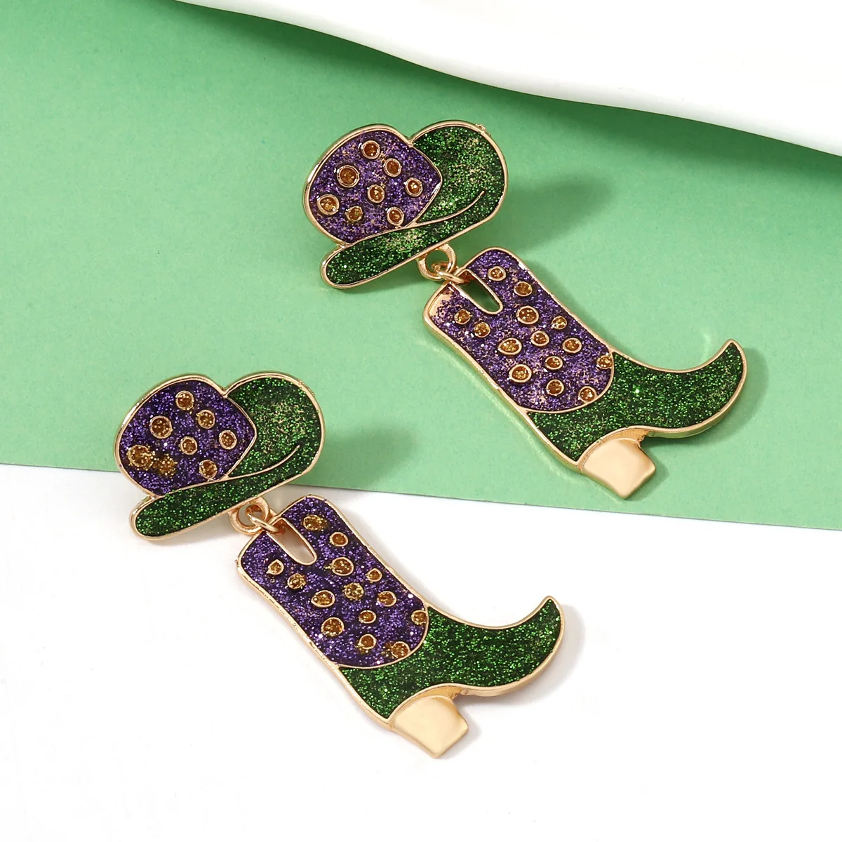 Темпераментные Роскошные красочные серьги в форме обуви для женщин ювелирные