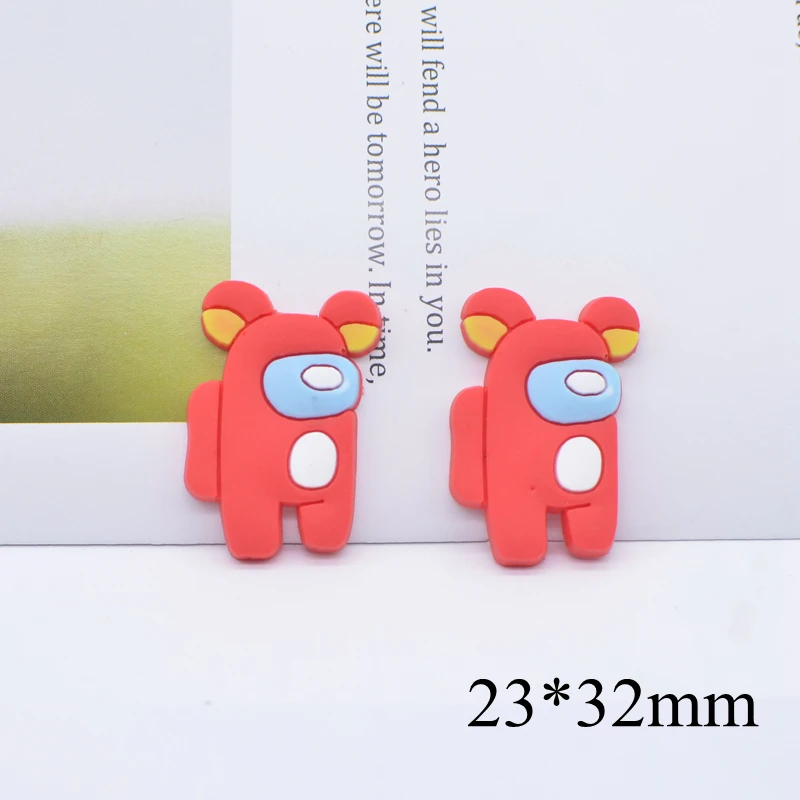 10 шт./лот смешанные милые Мультяшные резиновые плоские задние крышки для