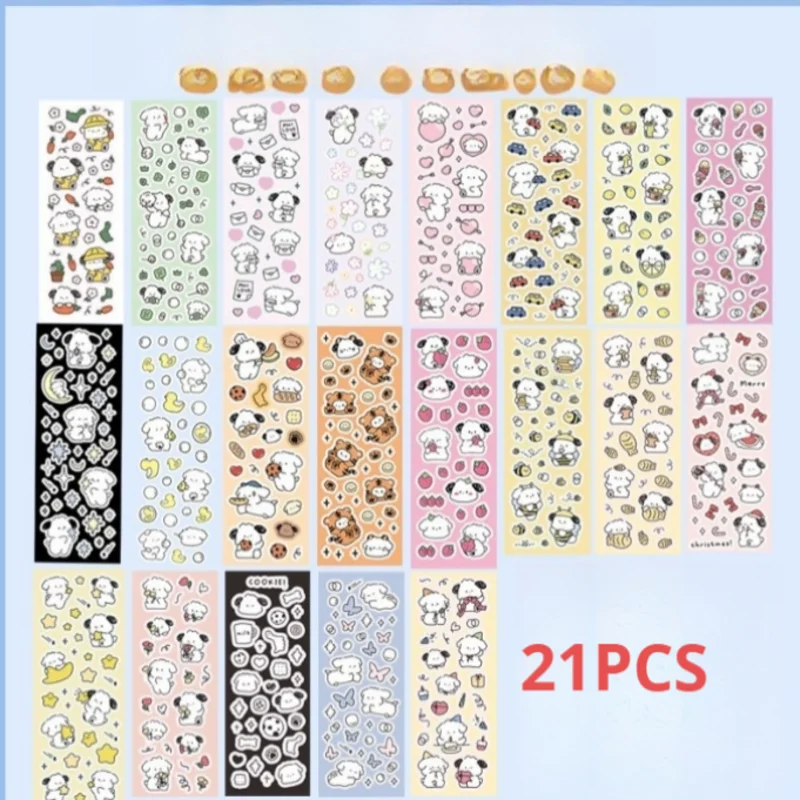 

Корейский Стиль, Милый Мультяшный Щенок, Наклейка, Водостойкая Лазерная Резка, Наклейка Для Аккаунта «сделай Сам»