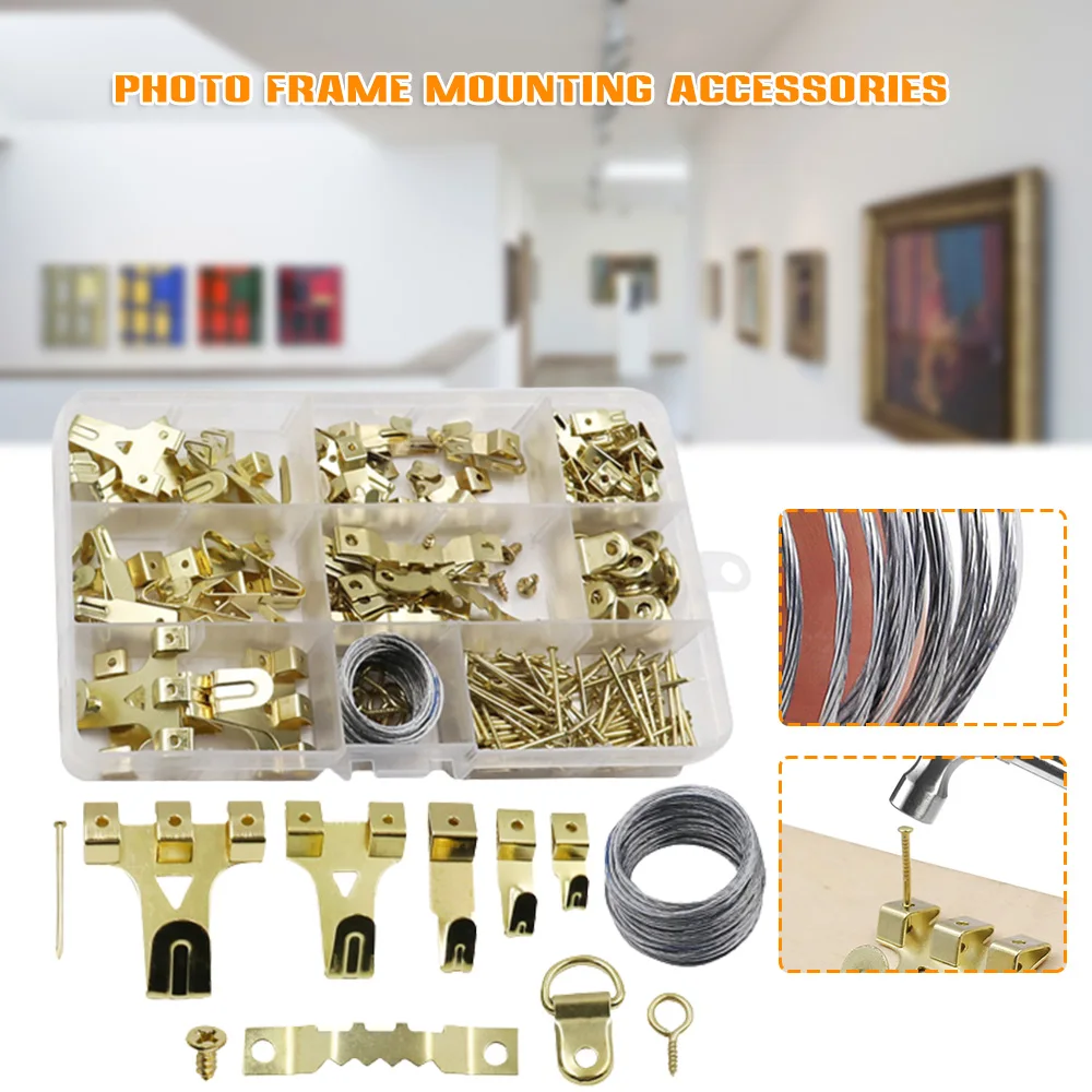 

Металлическая фоторамка для подвешивания изображения, прочная фоторамка, монтажные аксессуары, легкая установка, настенное крепление JS22