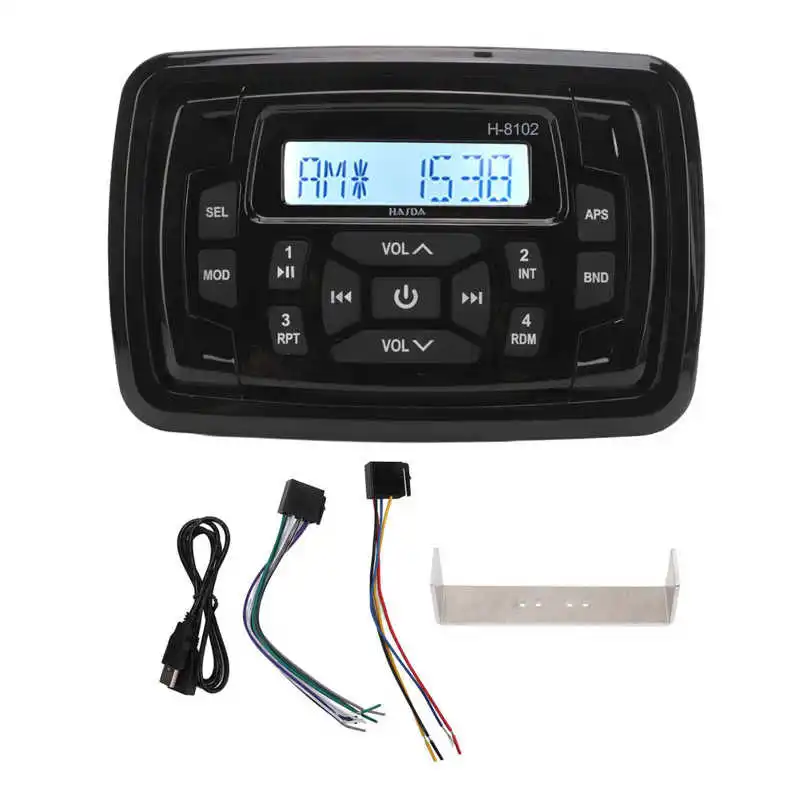 

Marine Bluetooth Stereo Receiver Wearproof Marine Digital Media Receiver Universal for RVs for Yacht for ATV