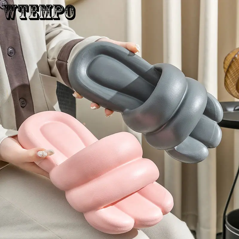 WTEMPO Fashion Slippers Non-slip couple Sandals Summer Slide Shoes EVA Outdoor Beach Soft Thick Platform Flip Flops Dropshipping