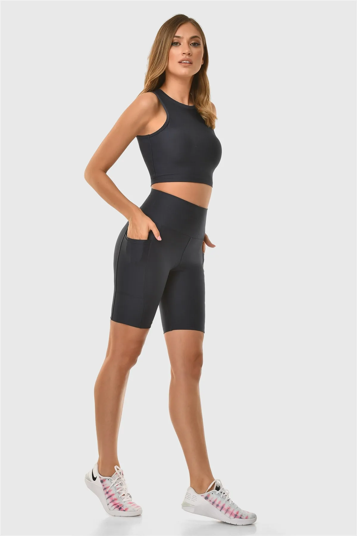 Superstacy With Laptop Pocket Navy Blue Sport Leggings