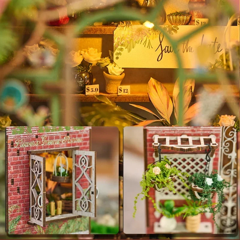 Деревянные миниатюрные домики-конструкторы FurHaven DIY Blossomary Atelier: Сборные домики-подставки для книг, декор для дома, подарок для друзей (art.: 3920d9e524fd9) - 3920d9e524fd9