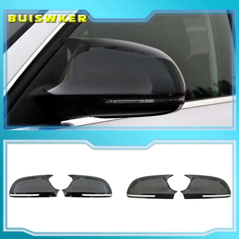 

2pcs ABS Rearview Mirror Bright black Side Covers Cap B8.5 For Audi A3 8P A4 A5 2011-2016 8F0857527B 8F0857528B