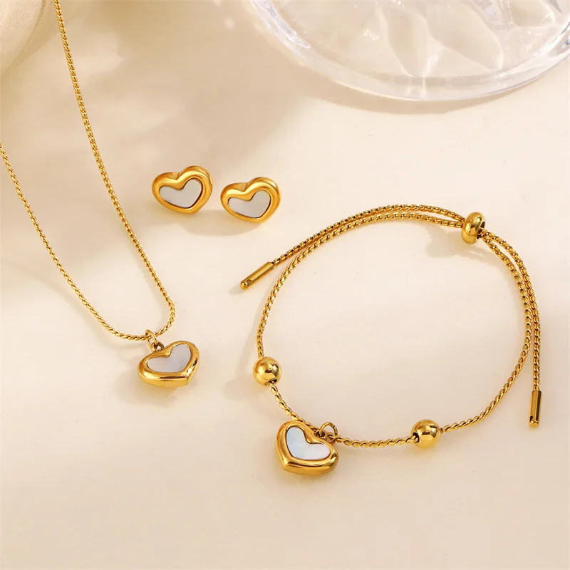 Цепочка с подвеской в форме сердца из нержавеющей стали 316L