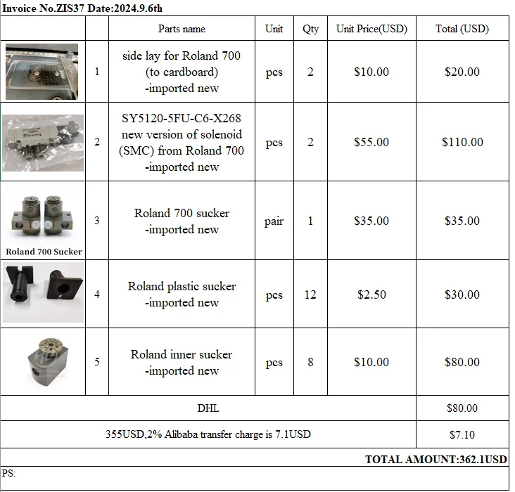 Оригинальный новый электромагнитный клапан SY5120-5FU-01-X268 подходит для машины Roland 700