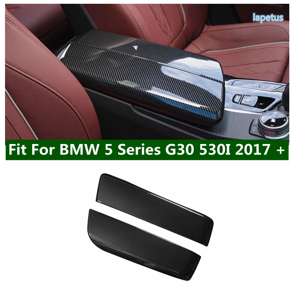 

Car Central Armrest Box Decorative Modification Cover Trim 2PCS For BMW 5 Series G30 530I 2017 - 2022 Carbon Fiber Look Interior