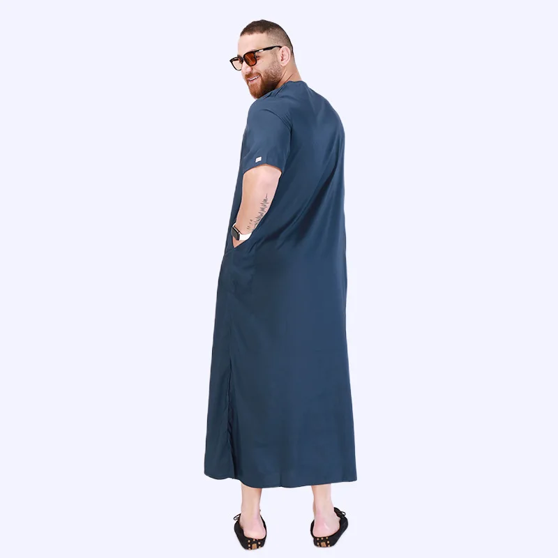 Traditional Islamic Clothing Embroidery Eid Jubba Thobe Saudi Arabia Abaya Muslim Robes Men Fashion Caftan Ramadan National Dres