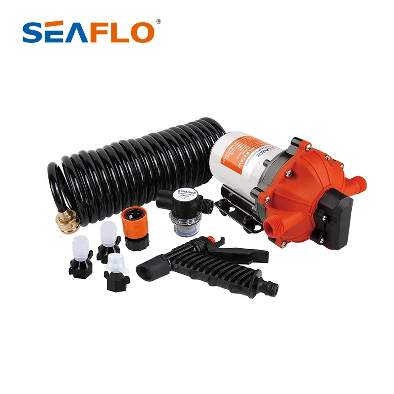 Фото Насос высокого давления Seaflo 51 Series 6M с шлангом для систем промывки, 12В DC, для оборудования для мойки автомобилей №1