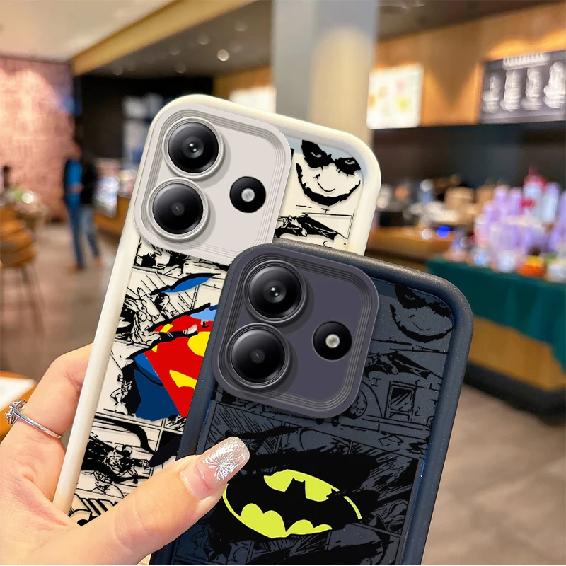 Мягкий чехол B-Batman S-Superman для Xiaomi Redmi Note 14 13 12 11 10 Pro Plus 11S 10S 15 15C 14C 13C 12C 10C A3 A3X 4G 5G (art.: 3920dcb6e6ebd) - 3920dcb6e6ebd