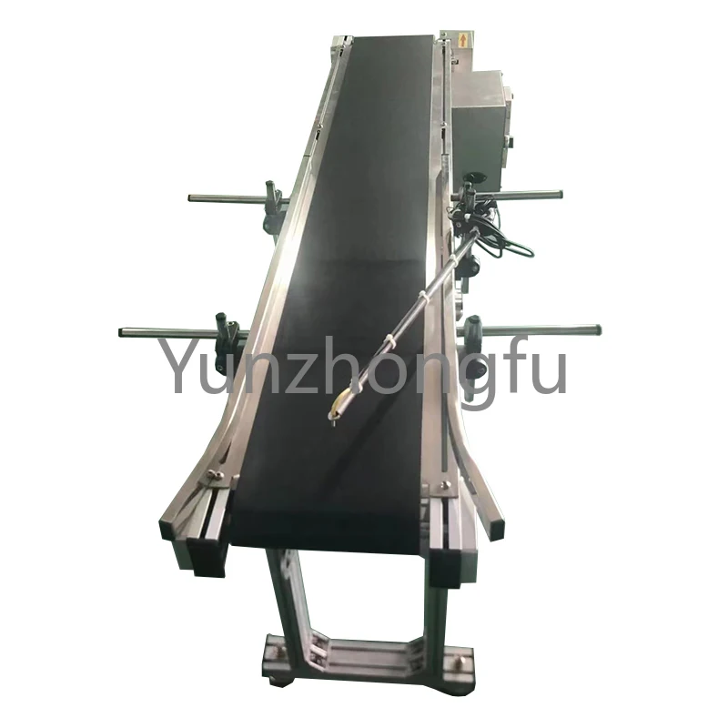 

In Stock Manufacturer Supply Mini Belt Conveyor Machine With 2 Guardrails For Sensor/Printer/Coder