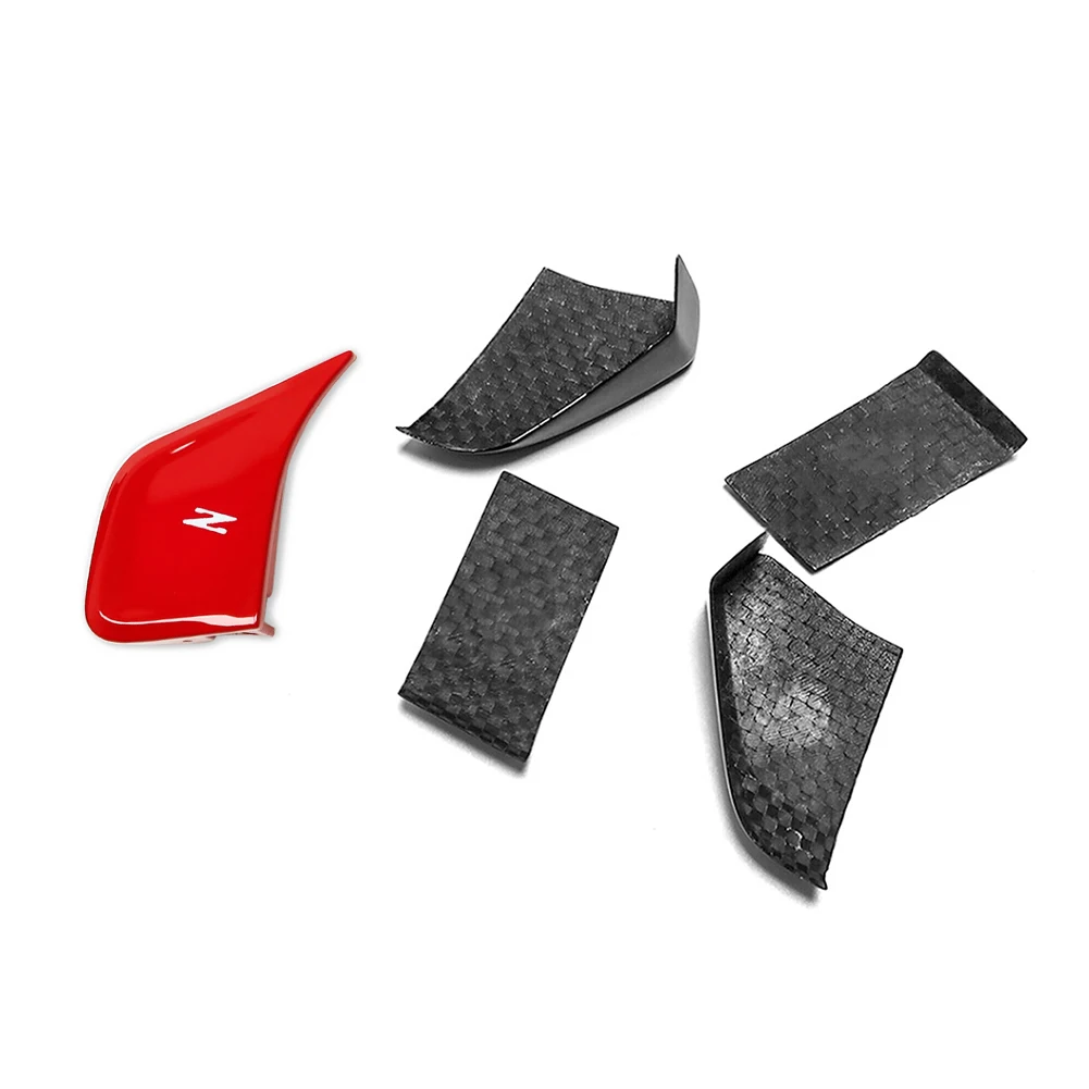 

Car Accessories Volume Button Cover Car Sticker Real Carbon Fiber Steering Wheel Z Volume Z51 2020-2022 5PCS/set