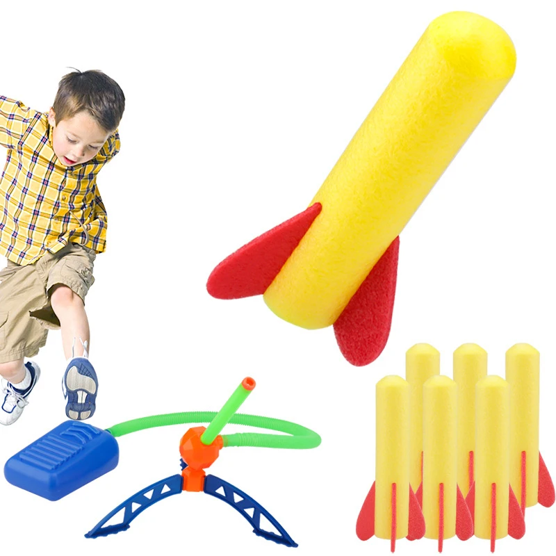 

New Children's Cupola Rocket Toys Foot-stepping Foot Launcher Outdoor Ejection Flying Launch Rocket Kids' Interactive Toys Gifts