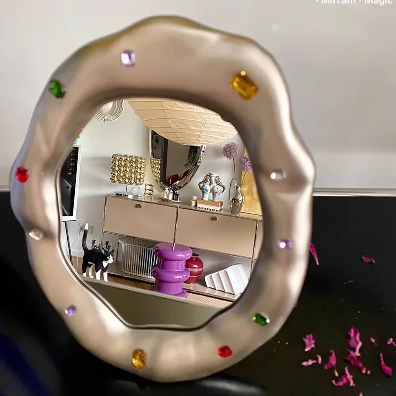 

Декоративные зеркала в стиле барокко, винтажное косметическое зеркало неправильной формы для спальни, декоративные зеркала для дома CY50DM