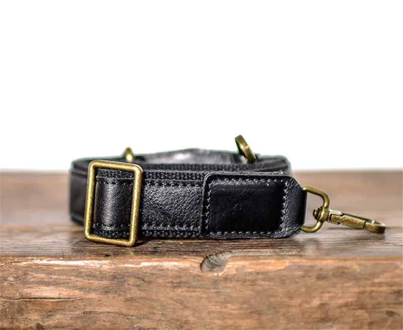 Fashion outdoor casual organizer genuine leather men's messenger bag high quality luxury natural real cowhide black shoulder bag