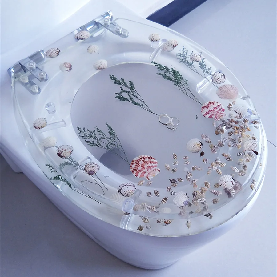 

Resin toilet cover U-V-O universal household toilet cover thickened and lowered old toilet plate fittings
