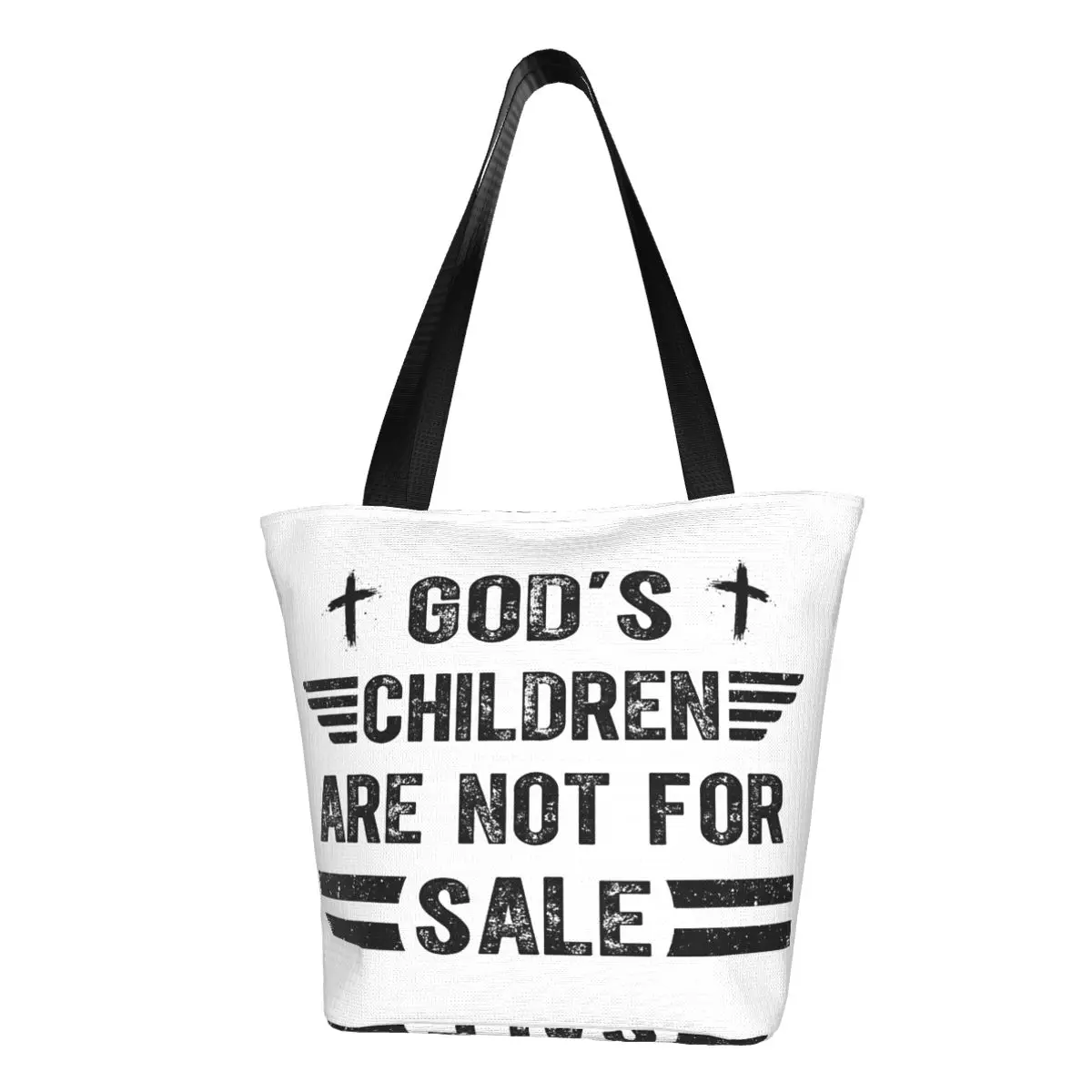 

Street Women God's Children Are Not For Sale Christian Quote Shopping Bag Merch Tote Bag