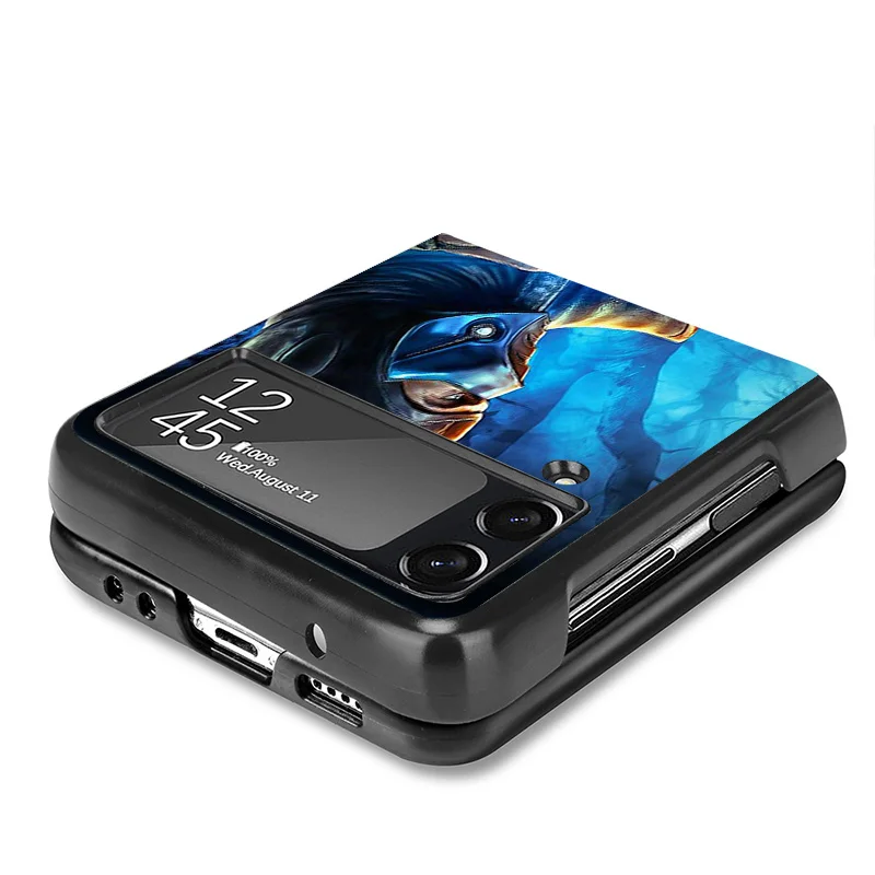 Для Samsung Galaxy Z Flip6 Flip5 Flip3 Flip4 Mortal Kombat жесткий черный ударопрочный ZFlip6 5G ZFlip чехол для