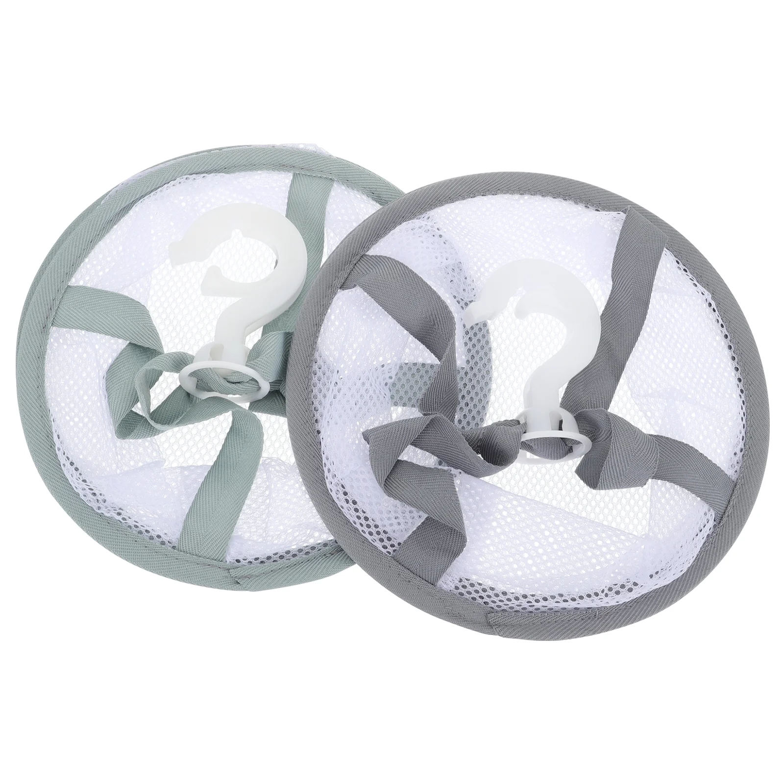 

2 Pcs Sponge Makeup Powder Puff Clothes Basket Brush Drying Net Hanger Dryer Beauty Egg Hanging Puffs