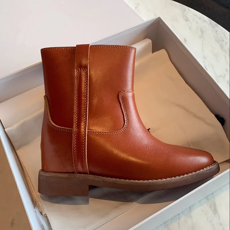

2022 Winter Women's Short Boots Solid Color Genuine Leather Cattle Suede Material With Box High Quality Casual Boots