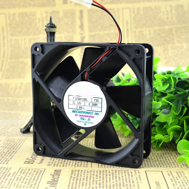 

Brand new original F1238M12B3 12V 0.36A 12CM 12038 2-wire cooling fan