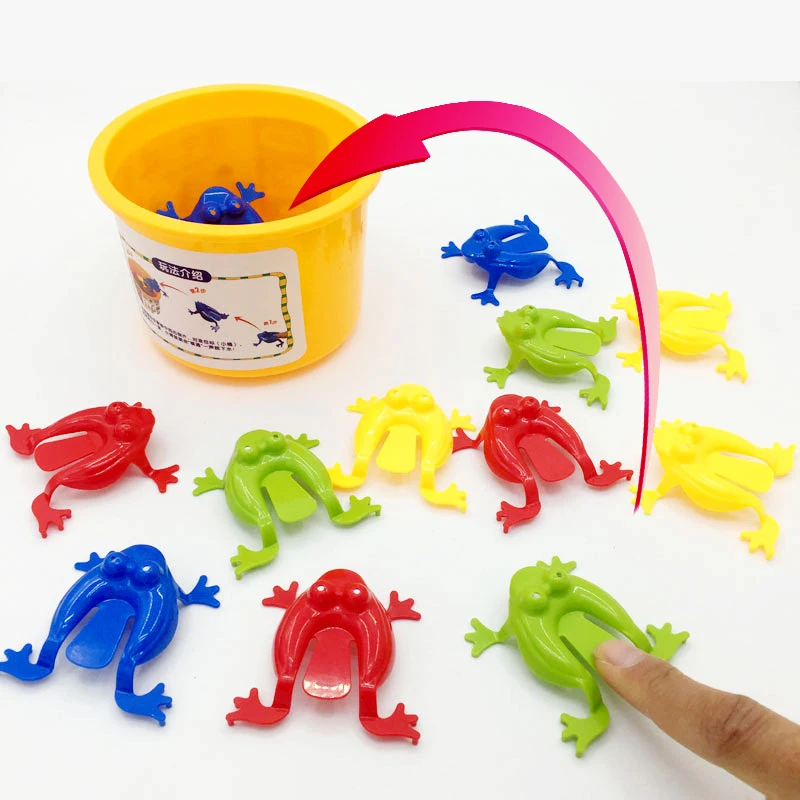 

12/18/24 Pcs Jumping Frog Bounce Fidget Toys Antistress Relieve Family Game Kids Birthday Party Toys for Children Boy Gifts