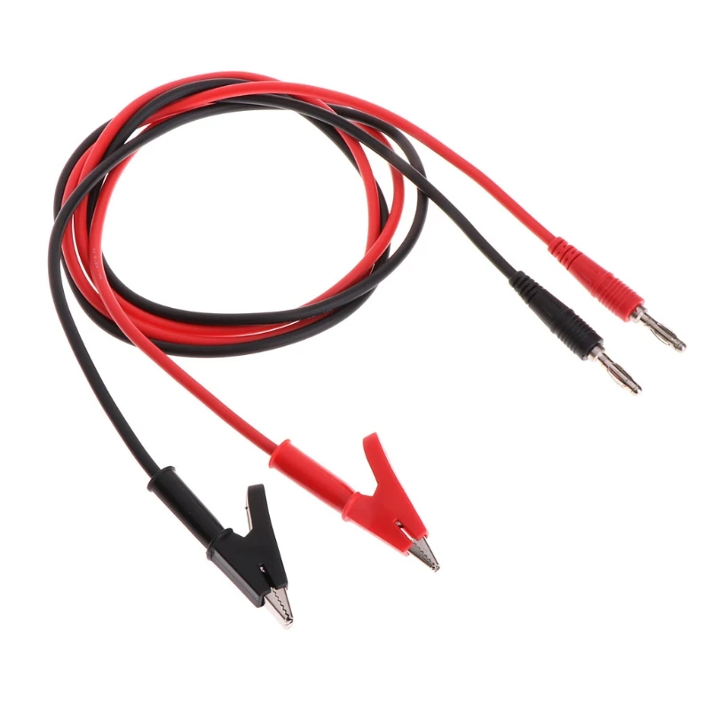 

Portable Test Leads 4mm Banana Plug to Alligator Clip fitting for Electrical Multimeter Testing Copper+ Silicone Wrapper