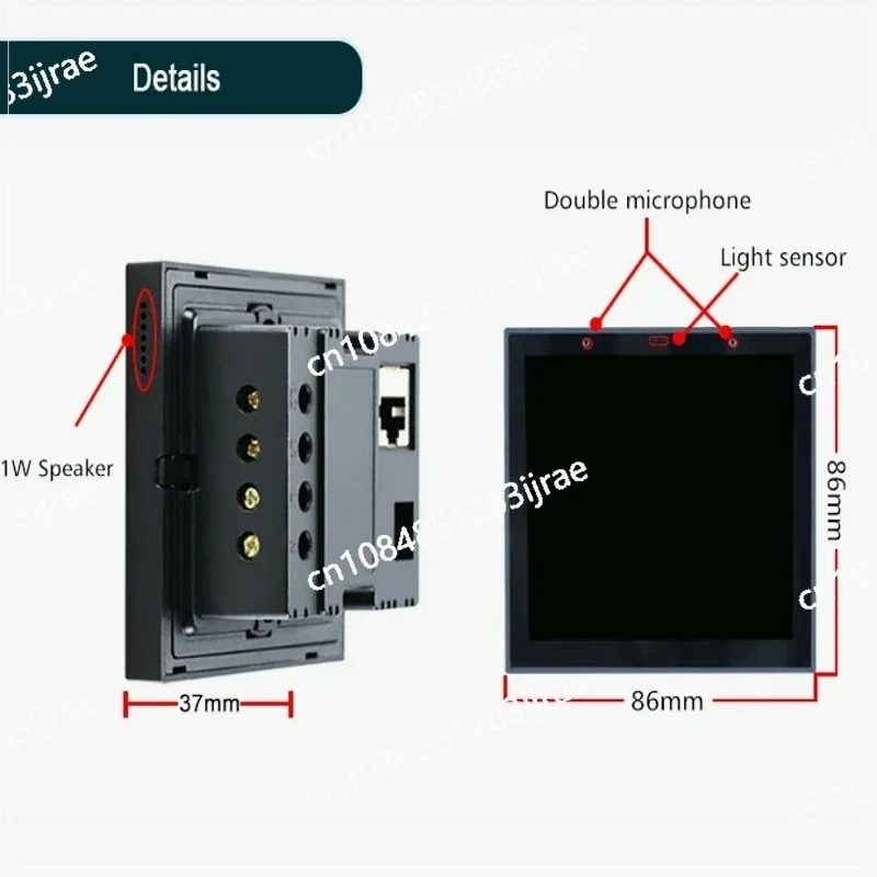YC-SM06EHome Automation Сенсорный экран Tuya Zigbee 4-дюймовый TFT ЖК-экран для умного дома с POE