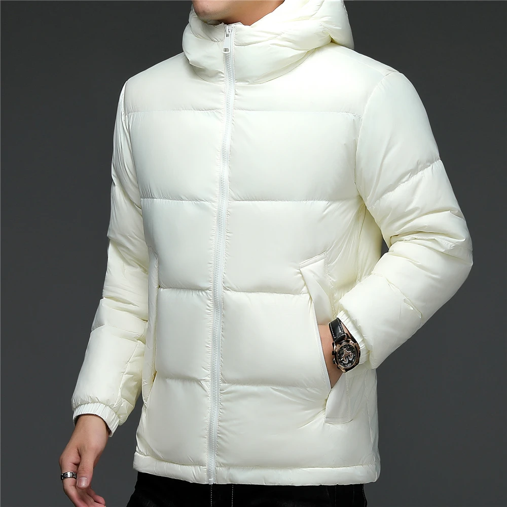 COODRONY Brand Solid Color Hooded Parka Down Jacket Winter New Arrival 90% White Duck Down Coat Men Thick Warm Windbreaker Z8171