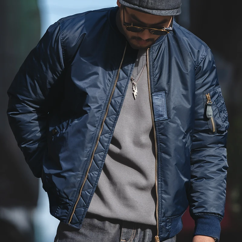 Куртка-бомбер мужская повседневная цвет хаки MA-1 | Мужская одежда