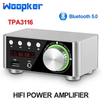 woopker audio amplifier digital hifi bluetooth 5 0 home theater sound system d audio amp 50wx2 car marine music player