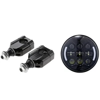 2 set motorcycle accessories 1 set 78 inch 22mm 118 inch 28mm handlebar mount riser clamp 1 pcs round head light