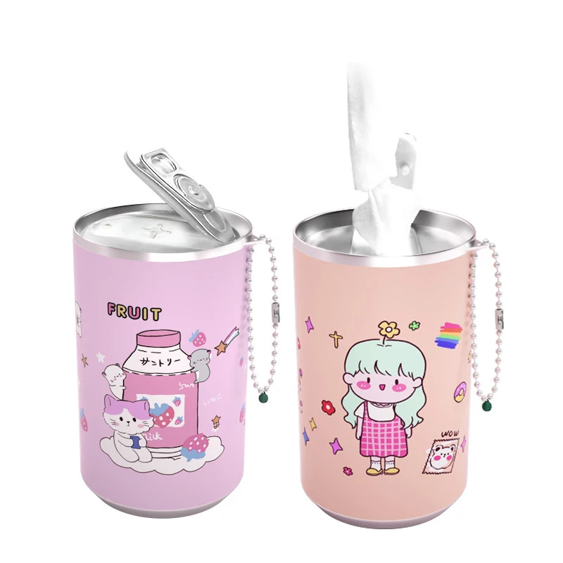 Портативные Влажные Салфетки В Креативном Мультяшном Дизайне Цепочки С Милым