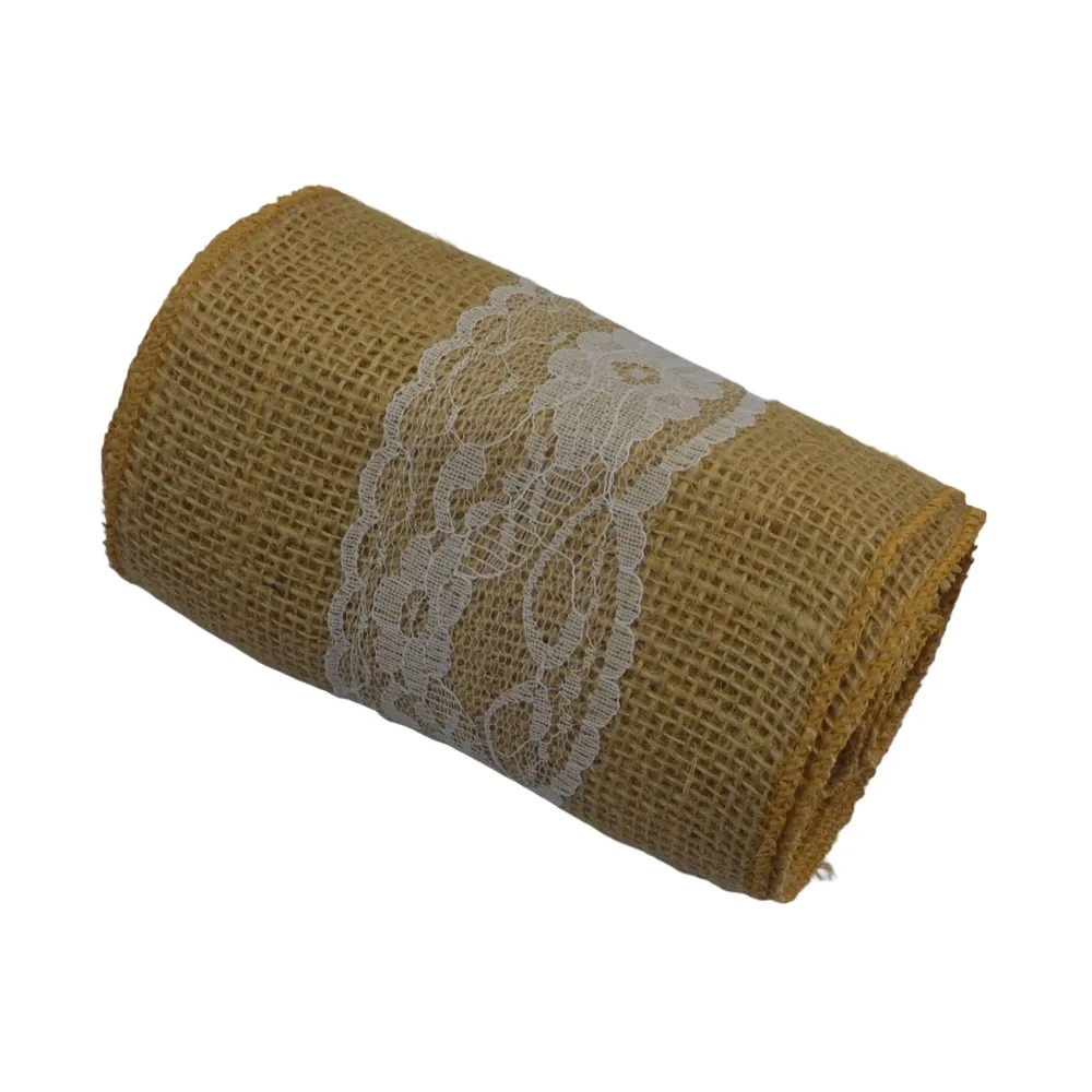 

Настольная дорожка из джута в стиле ретро, украшение для деревенской свадьбы, кружевные винтажные скатерти для дома на Рождество, день рождения, чехол для журнального столика