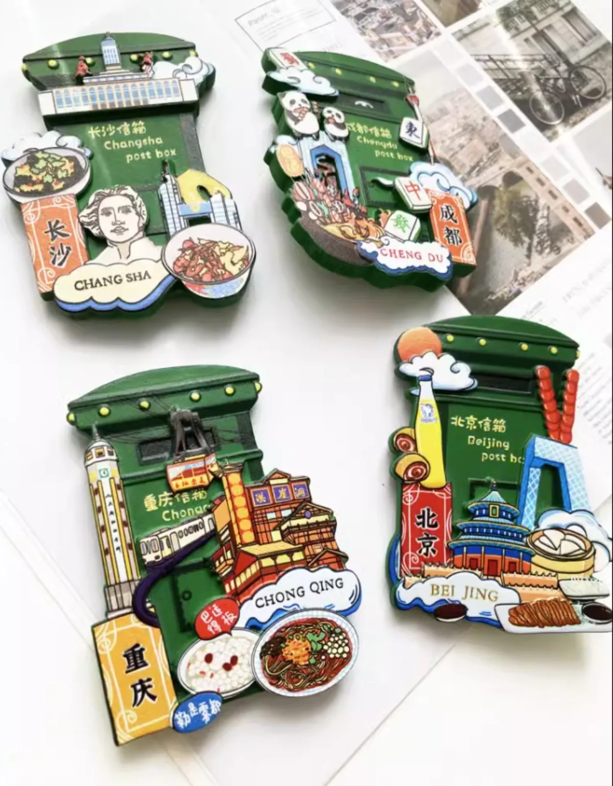 Почтовый ящик магниты на холодильник домашний декор наклейка Пекин Чунцин Чанша