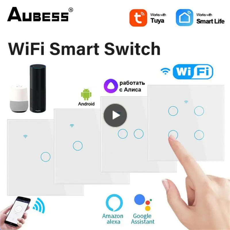 

Смарт-выключатель настенный с Wi-Fi и управлением через приложение