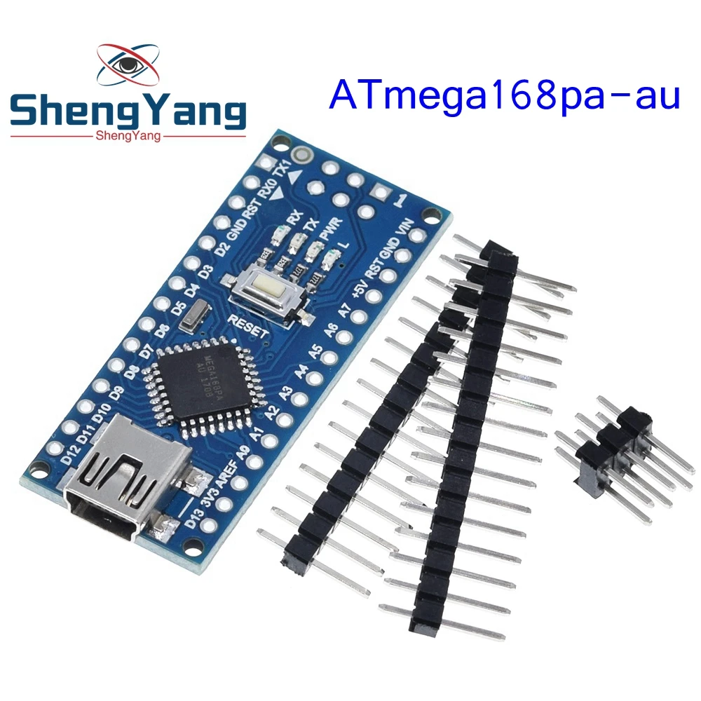 Контроллер Nano Atmega168, совместимый с arduino nano Atmega168PA-AU CH340 CH340C, заменяет USB-драйвер CH340G