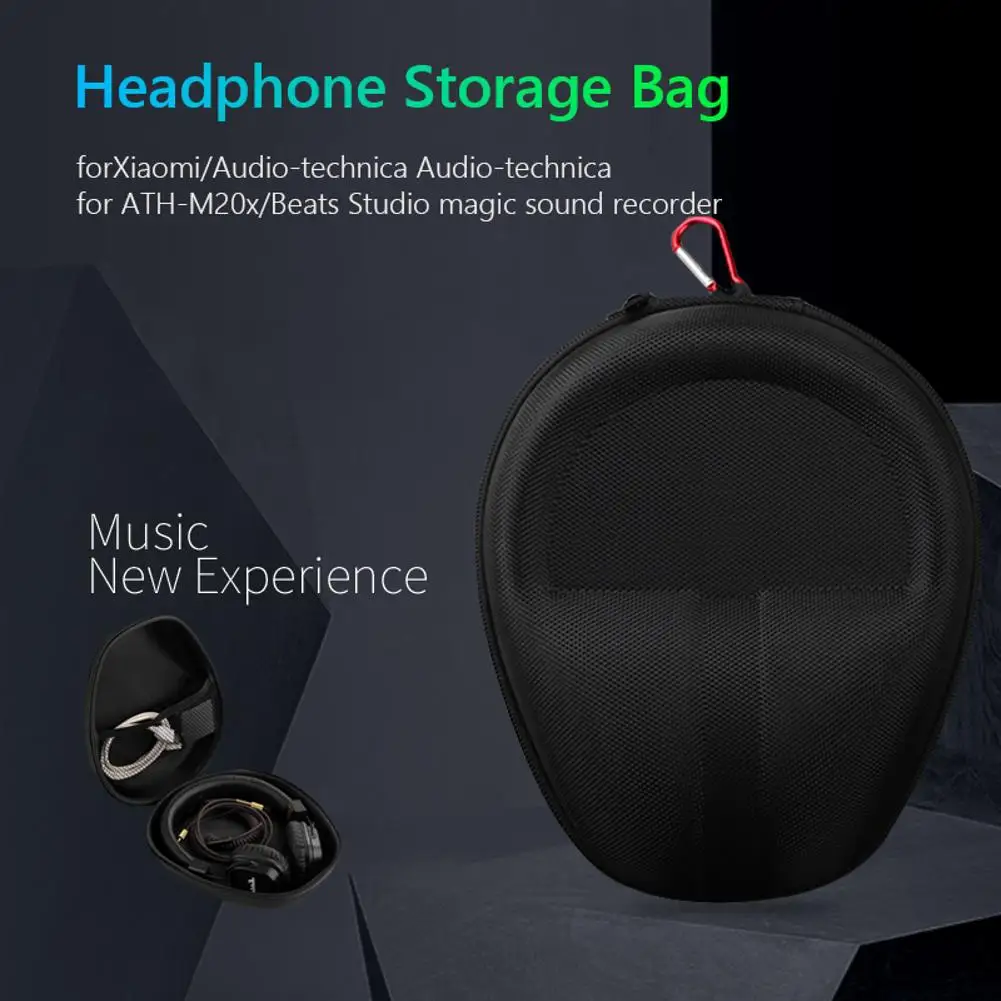 

Hard EVA Headphone Travel Carrying Case Pouch EVA Headphone Case Bag for SONY WH-1000XM4/Audio-technica ATH-M50X Mic Storage Bag